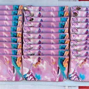 30 Ipsy Glam Cosmetic / Makeup Bag Empty ~ July 2025 ~ Pink Splash ~ Bag Only